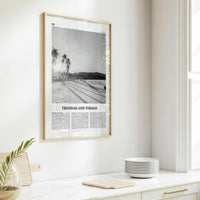 Trinidad and Tobago Print Black and White No 1, Trinidad and Tobago Wall Art, Trinidad and Tobago Poster, Port of Spain, Caribbean