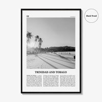 Trinidad and Tobago Print Black and White No 1, Trinidad and Tobago Wall Art, Trinidad and Tobago Poster, Port of Spain, Caribbean