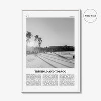 Trinidad and Tobago Print Black and White No 1, Trinidad and Tobago Wall Art, Trinidad and Tobago Poster, Port of Spain, Caribbean