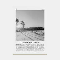 Trinidad and Tobago Travel B&W No 1 Poster