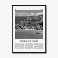 Trinidad and Tobago Print Black and White No 2, Trinidad and Tobago Wall Art, Trinidad and Tobago Poster, Port of Spain, Caribbean