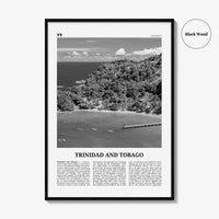 Trinidad and Tobago Print Black and White No 2, Trinidad and Tobago Wall Art, Trinidad and Tobago Poster, Port of Spain, Caribbean