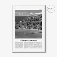 Trinidad and Tobago Print Black and White No 2, Trinidad and Tobago Wall Art, Trinidad and Tobago Poster, Port of Spain, Caribbean