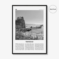 Trinidad Print Black and White, Trinidad Wall Art, Trinidad Poster, Trinidad Photo, Trinidad, California, USA, United States, North America