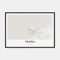 Tripoli, Lebanon Map Landscape Poster