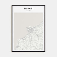 Tripoli, Lebanon Map Portrait Poster