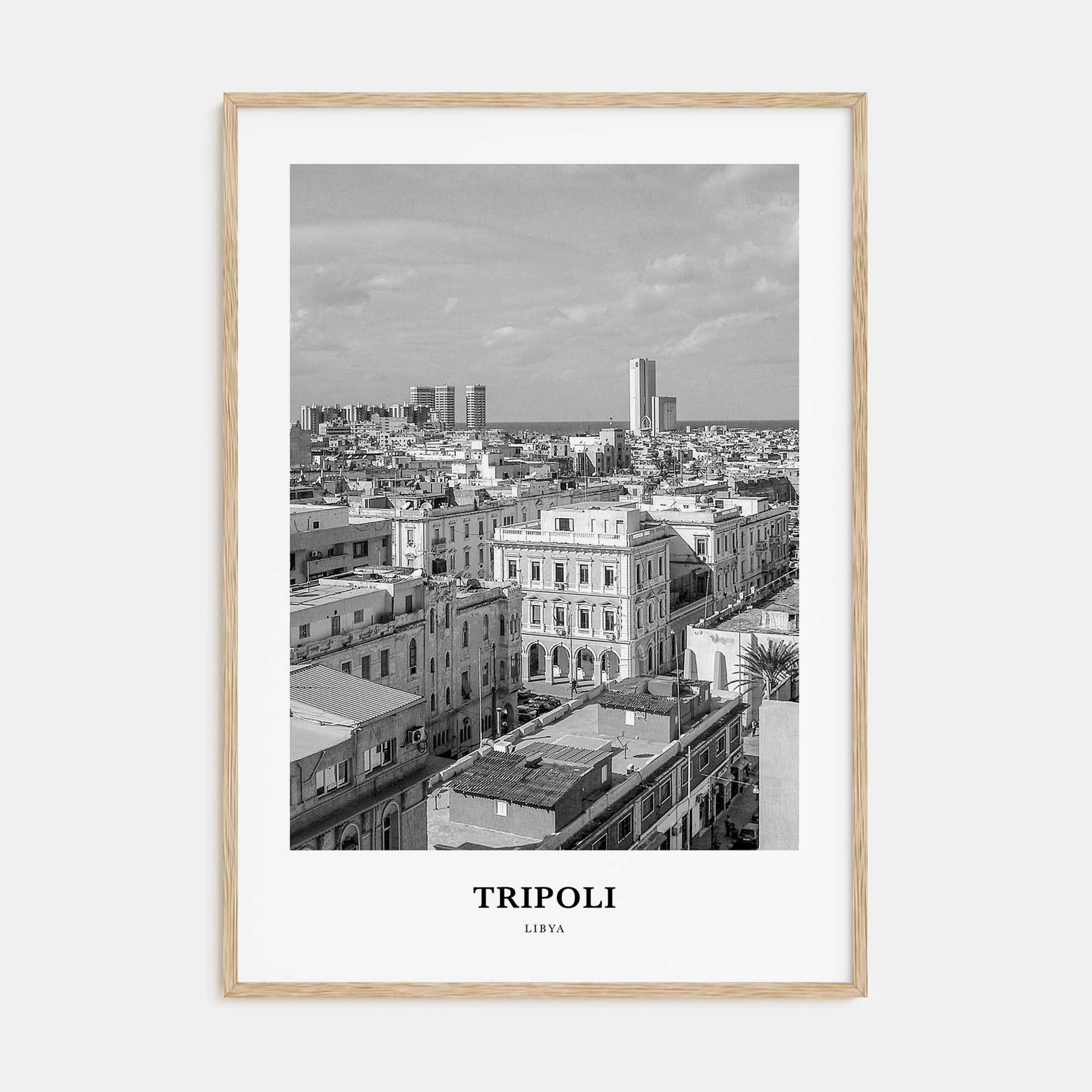 Tripoli, Libya Portrait B&W Poster
