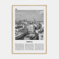 Tripoli, Libya Travel B&W Poster