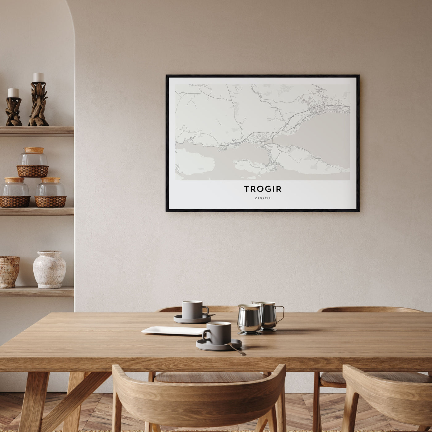 Trogir Map Landscape Poster