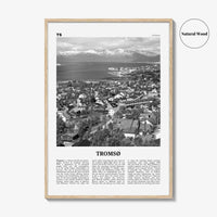 Tromso Print Black and White, Tromsø Wall Art, Tromsø Poster, Tromsø Photo, Tromsø Wall Décor, Tromsø Map, Norway
