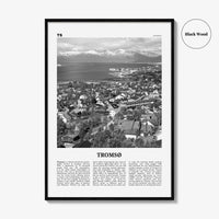 Tromso Print Black and White, Tromsø Wall Art, Tromsø Poster, Tromsø Photo, Tromsø Wall Décor, Tromsø Map, Norway