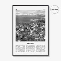 Tromso Print Black and White, Tromsø Wall Art, Tromsø Poster, Tromsø Photo, Tromsø Wall Décor, Tromsø Map, Norway