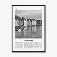 Trondheim Print Black and White, Trondheim Wall Art, Trondheim Poster, Trondheim Photo, Trondheim Wall Décor, Trondheim Map, Norway
