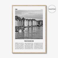Trondheim Print Black and White, Trondheim Wall Art, Trondheim Poster, Trondheim Photo, Trondheim Wall Décor, Trondheim Map, Norway