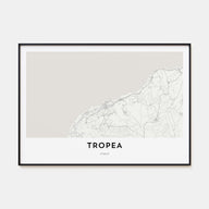Tropea Map Landscape Poster