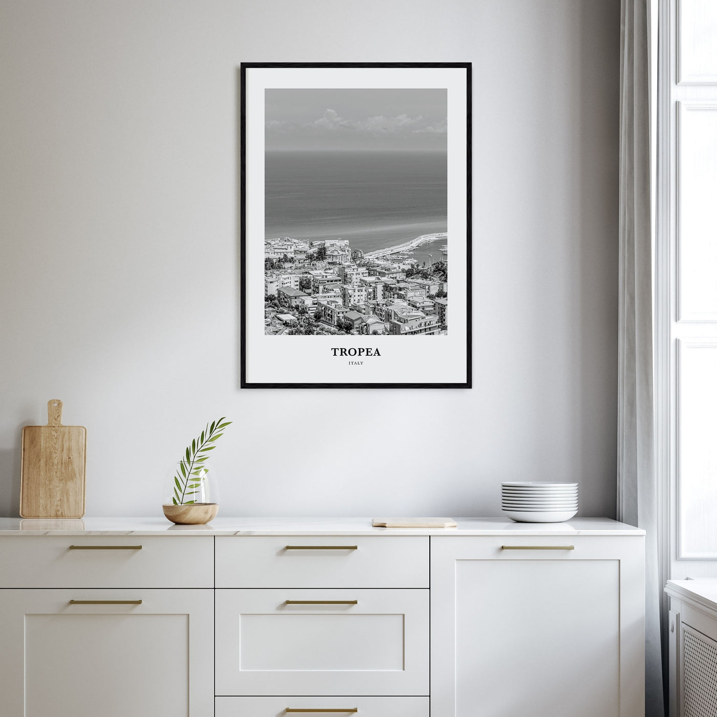 Tropea Portrait B&W Poster