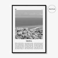 Tropea Print Black and White, Tropea Wall Art, Tropea Poster, Tropea Photo, Tropea Wall Décor, Italy, Italia