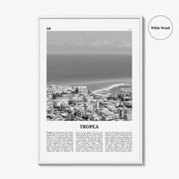 Tropea Print Black and White, Tropea Wall Art, Tropea Poster, Tropea Photo, Tropea Wall Décor, Italy, Italia