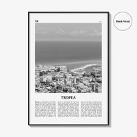 Tropea Print Black and White, Tropea Wall Art, Tropea Poster, Tropea Photo, Tropea Wall Décor, Italy, Italia