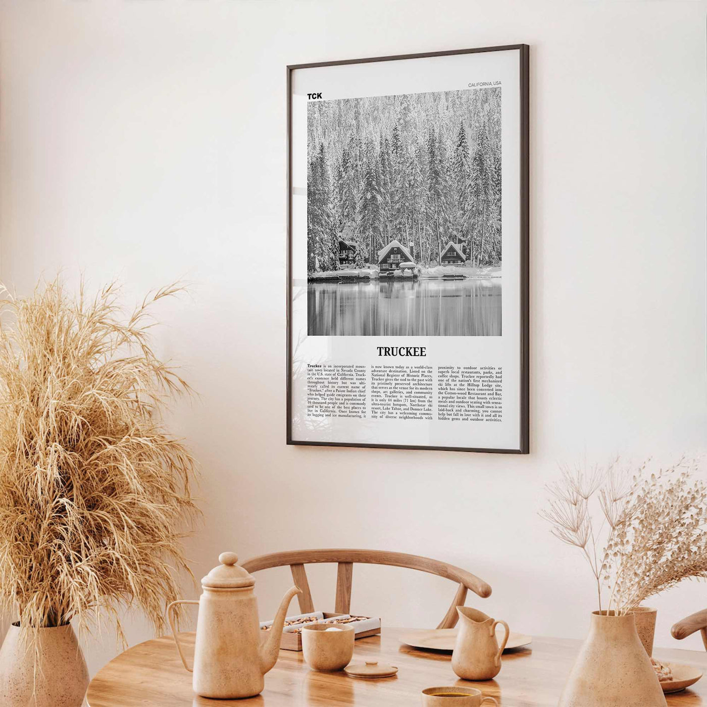 Truckee Print Black and White, Truckee Wall Art, Truckee Poster, Truckee Photo, Truckee Décor, California, USA, United States, North America