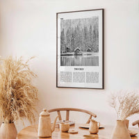 Truckee Print Black and White, Truckee Wall Art, Truckee Poster, Truckee Photo, Truckee Décor, California, USA, United States, North America