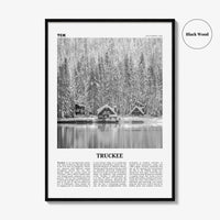Truckee Print Black and White, Truckee Wall Art, Truckee Poster, Truckee Photo, Truckee Décor, California, USA, United States, North America