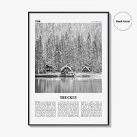 Truckee Print Black and White, Truckee Wall Art, Truckee Poster, Truckee Photo, Truckee Décor, California, USA, United States, North America