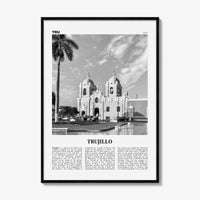 Trujillo Print Black and White, Trujillo Wall Art, Trujillo Poster, Trujillo Photo, Peru, Truhillu La Libertad, South America