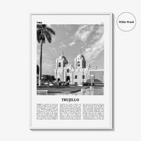 Trujillo Print Black and White, Trujillo Wall Art, Trujillo Poster, Trujillo Photo, Peru, Truhillu La Libertad, South America