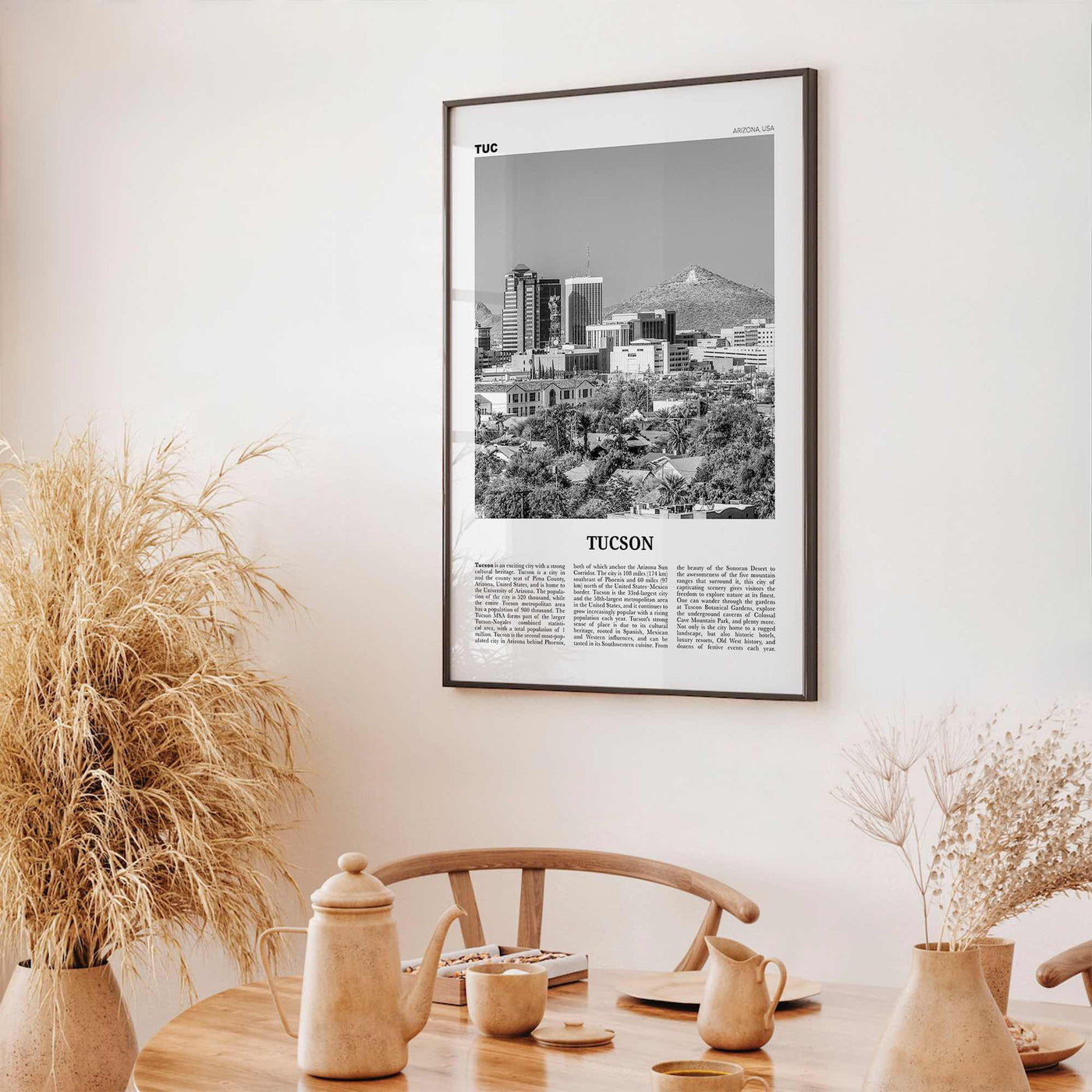 Tucson Print Black and White No 1, Tucson Wall Art, Tucson Poster, Tucson Photo, Tucson Wall Decor, Arizona, USA, United States, America