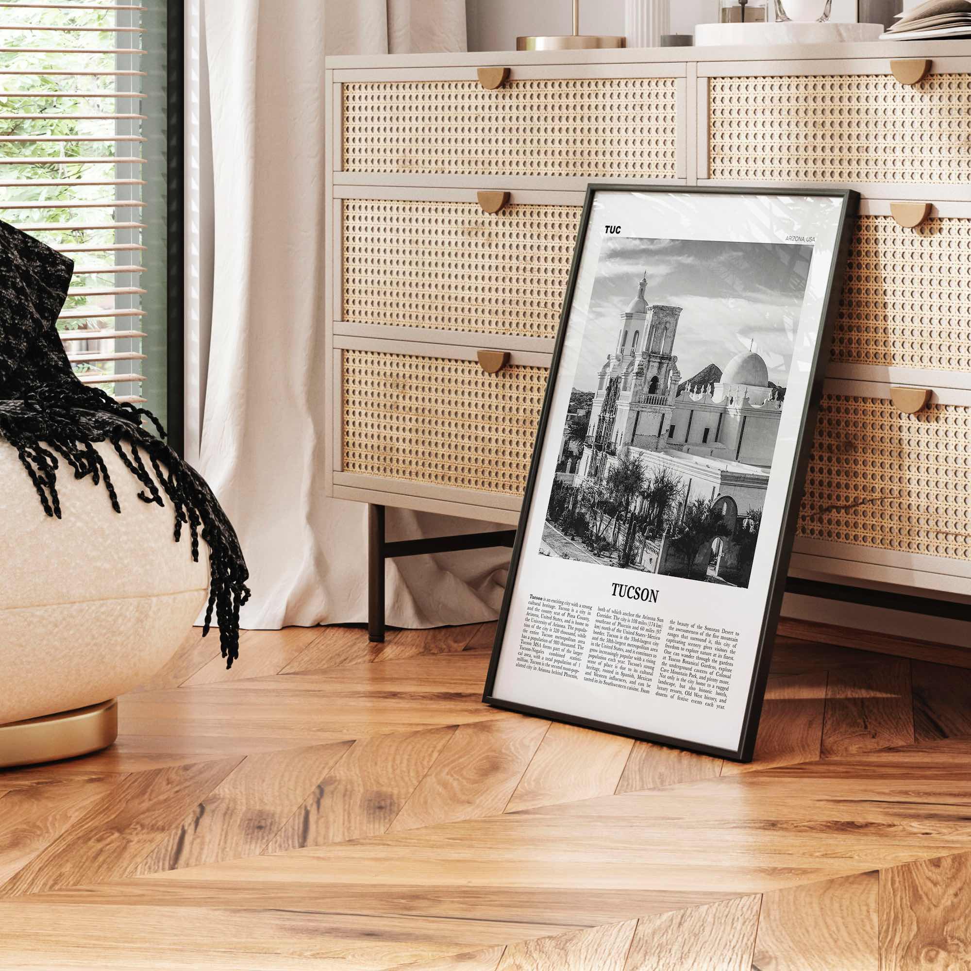 Tucson Print Black and White No 2, Tucson Wall Art, Tucson Poster, Tucson Photo, Tucson Wall Decor, Arizona, USA, United States, America