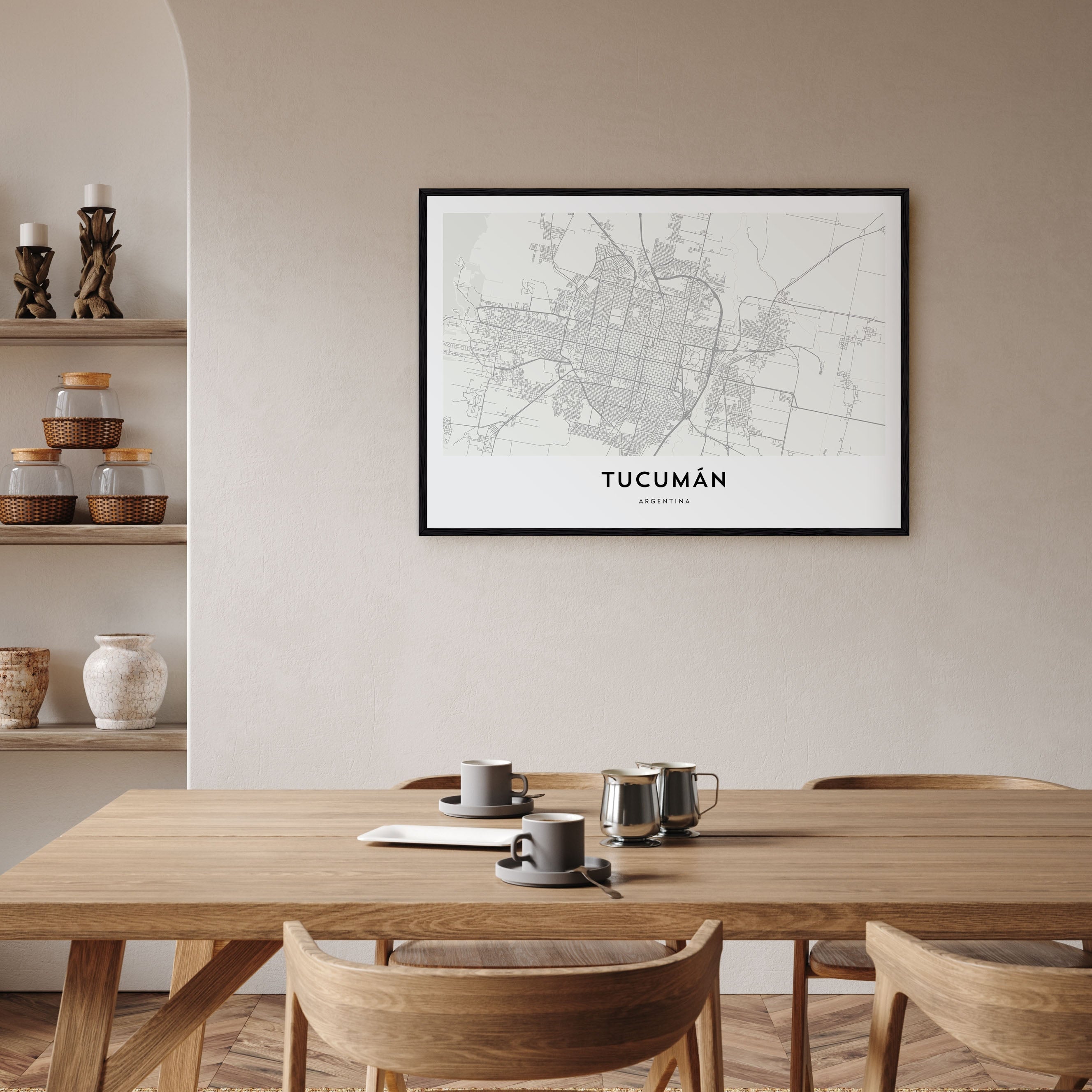 Tucumán Map Landscape Poster
