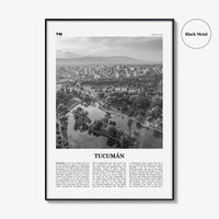 Tucuman Print Black and White, Tucumán Wall Art, Tucumán Poster, Tucumán Photo, Tucumán Wall Décor, Argentina, San Miguel de Tucumán