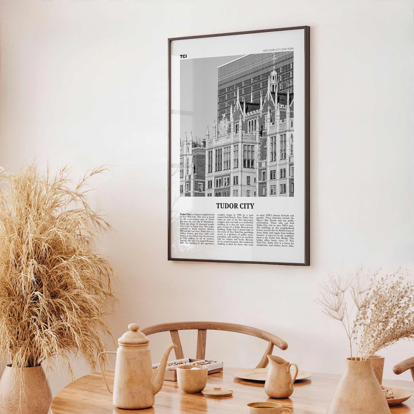 Tudor City Print Black and White, Tudor City Wall Art, Tudor City Poster, Tudor City Photo, Tudor City Décor, Tudor City Map, New York City