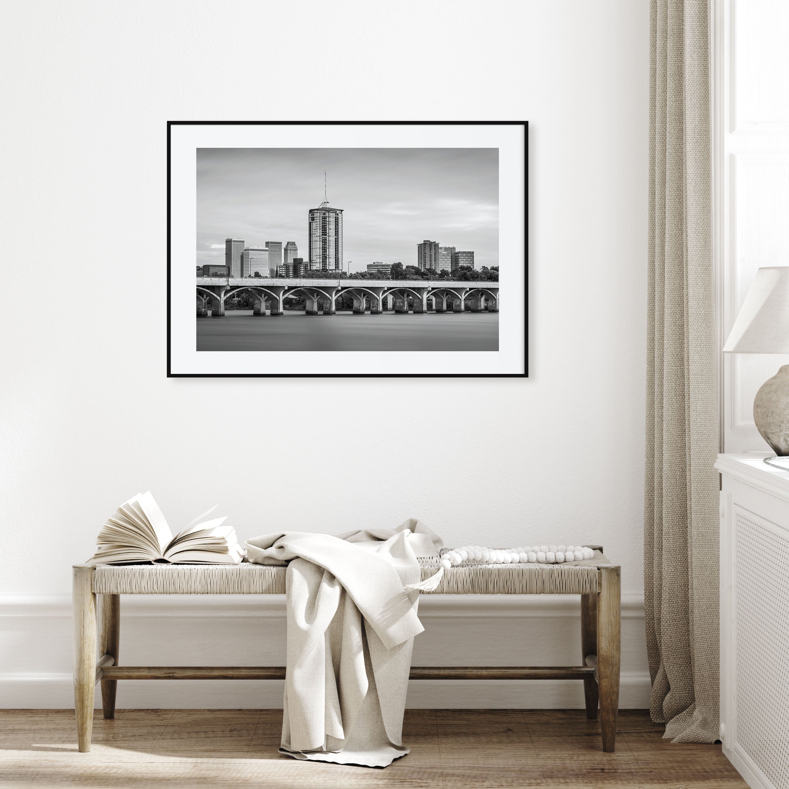 Tulsa Landscape B&W Poster
