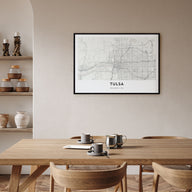Tulsa Map Landscape Poster