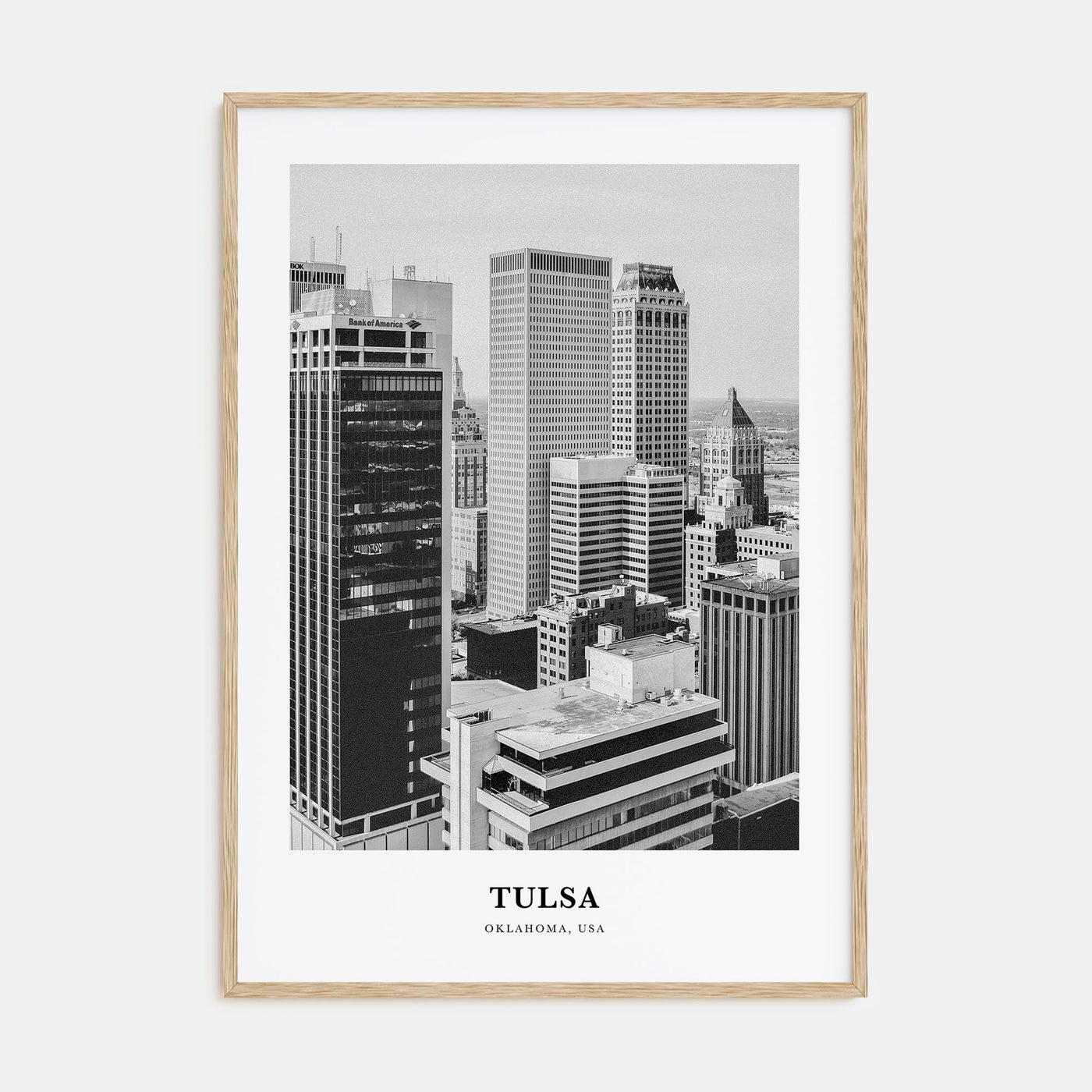 Tulsa Portrait B&W Poster