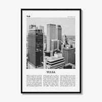 Tulsa Print Black and White, Tulsa Wall Art, Tulsa Poster, Tulsa Photo, Tulsa Wall Décor, Oklahoma, USA, United States, North America