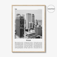 Tulsa Print Black and White, Tulsa Wall Art, Tulsa Poster, Tulsa Photo, Tulsa Wall Décor, Oklahoma, USA, United States, North America