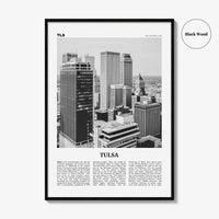 Tulsa Print Black and White, Tulsa Wall Art, Tulsa Poster, Tulsa Photo, Tulsa Wall Décor, Oklahoma, USA, United States, North America