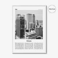 Tulsa Print Black and White, Tulsa Wall Art, Tulsa Poster, Tulsa Photo, Tulsa Wall Décor, Oklahoma, USA, United States, North America