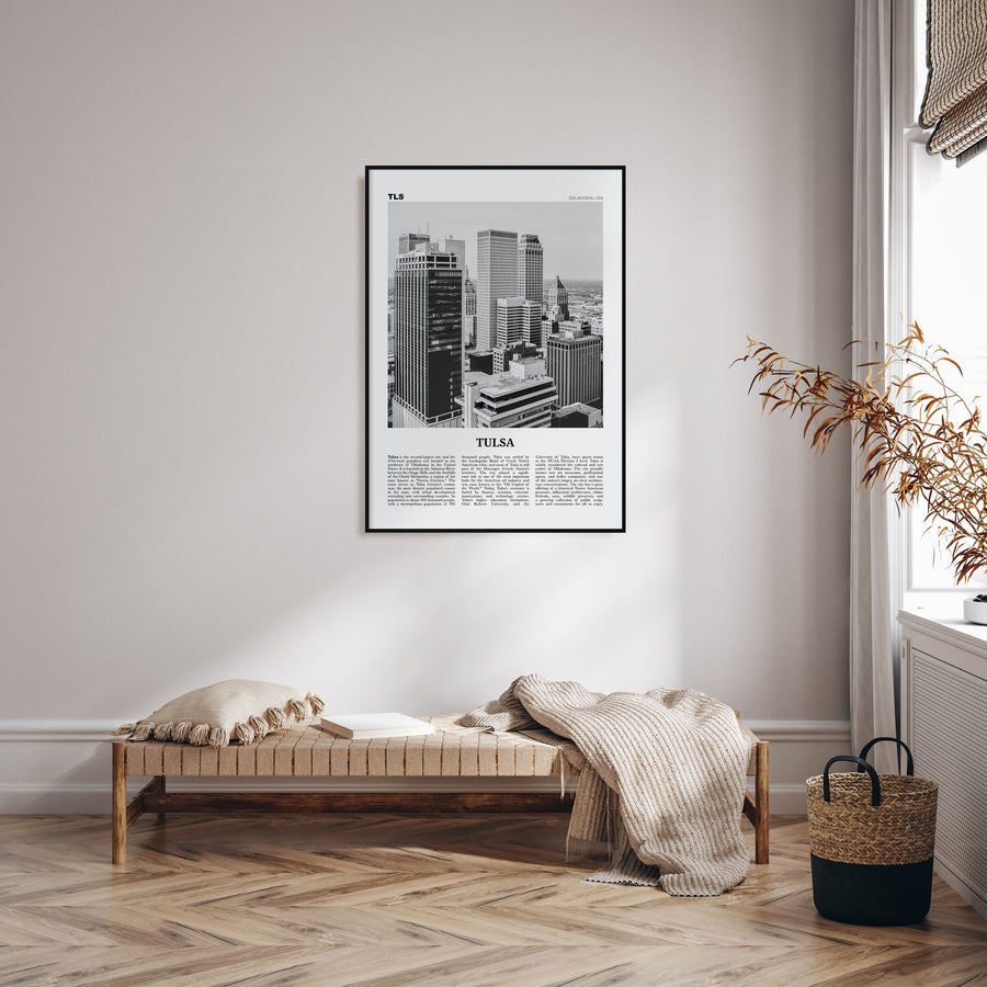Tulsa Travel B&W Poster