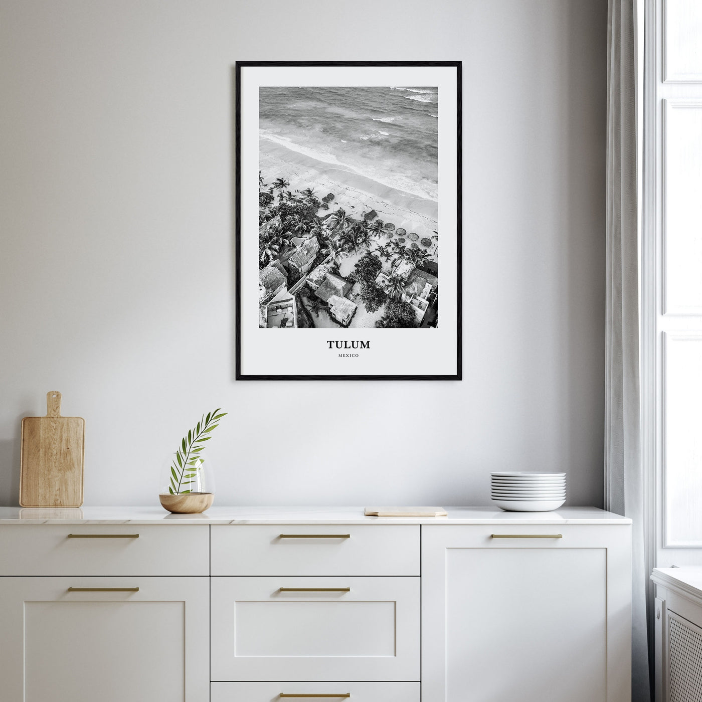 Tulum Portrait B&W No 2 Poster