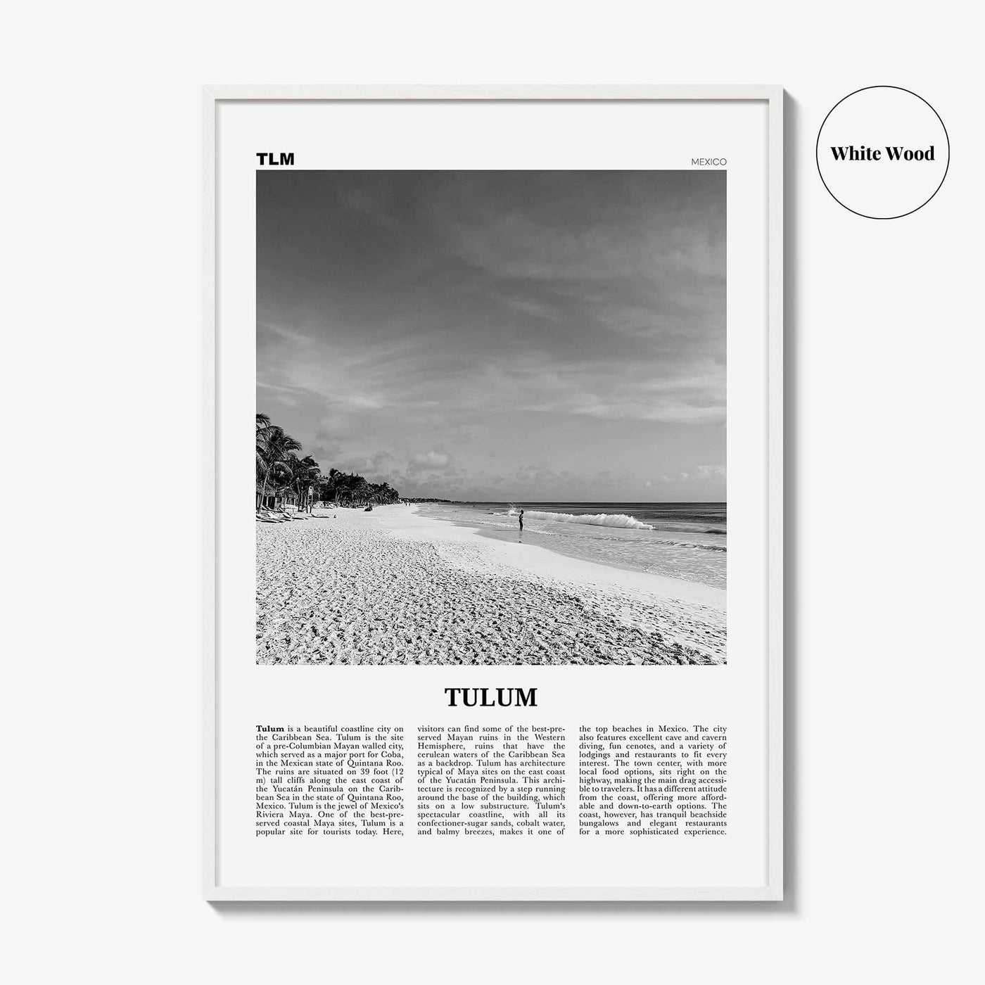 Tulum Print Black and White No 1, Tulum Wall Art, Tulum Poster, Tulum Photo, Tulum Wall Decor, City Art Print, Mexico Print
