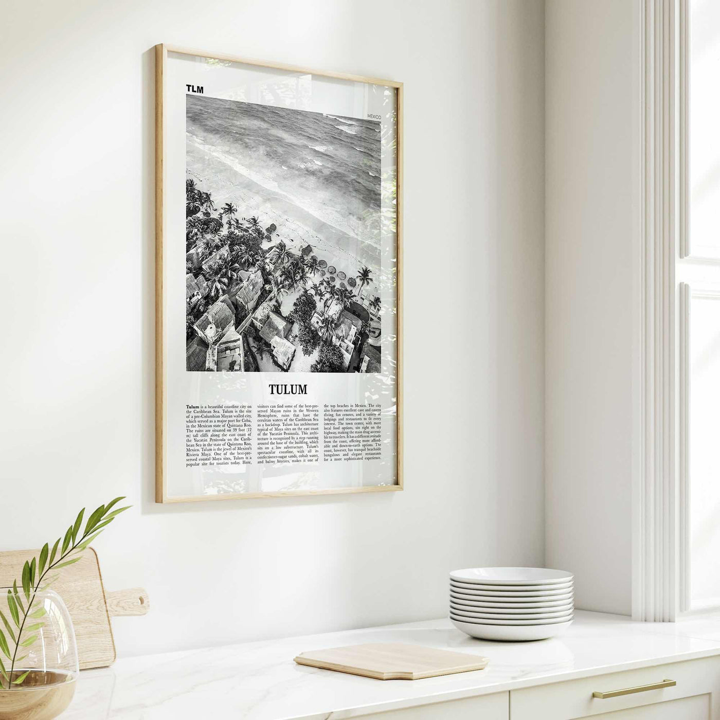 Tulum Print Black and White No 2, Tulum Wall Art, Tulum Poster, Tulum Photo, Tulum Wall Decor, City Art Print, Mexico Print