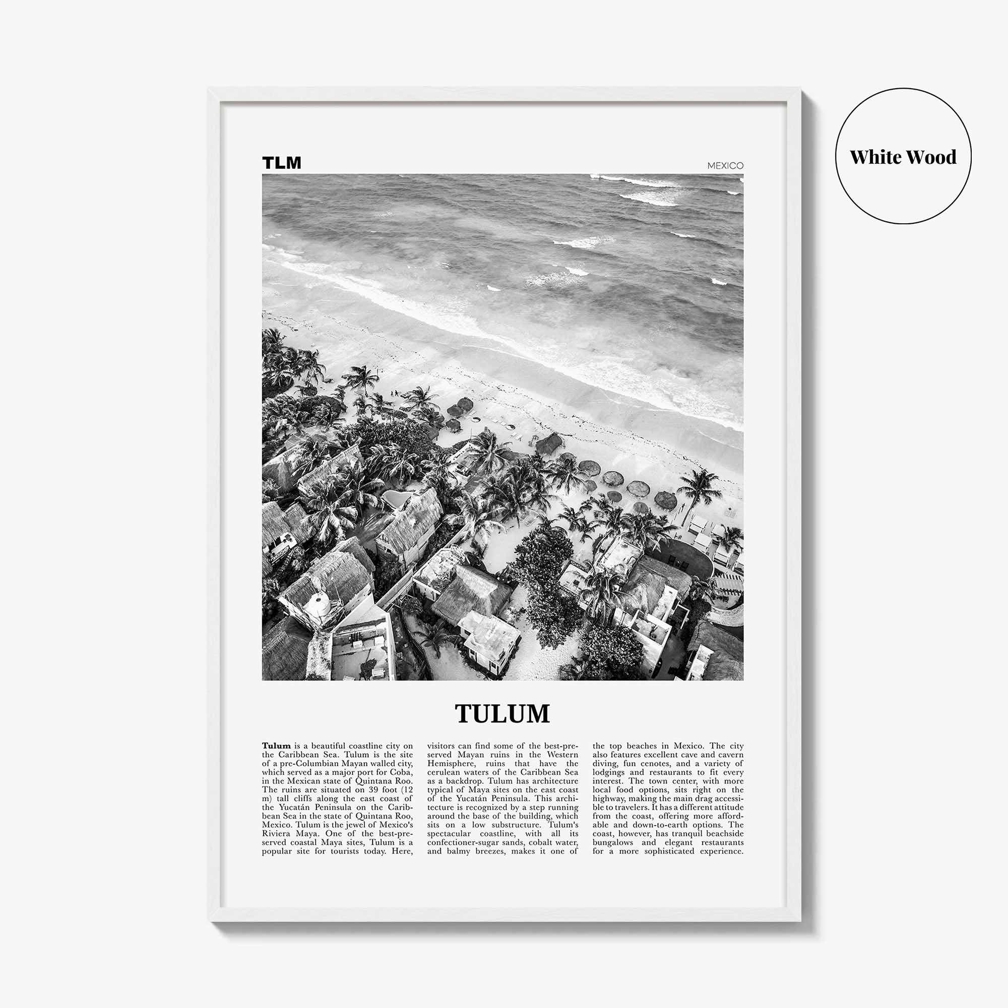 Tulum Print Black and White No 2, Tulum Wall Art, Tulum Poster, Tulum Photo, Tulum Wall Decor, City Art Print, Mexico Print