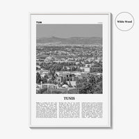Tunis Print Black and White, Tunis Wall Art, Tunis Poster, Tunis Photo, Tunis Wall Decor, Tunisia, Tūnis, Tunisie, Africa