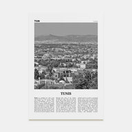 Tunis Travel B&W Poster