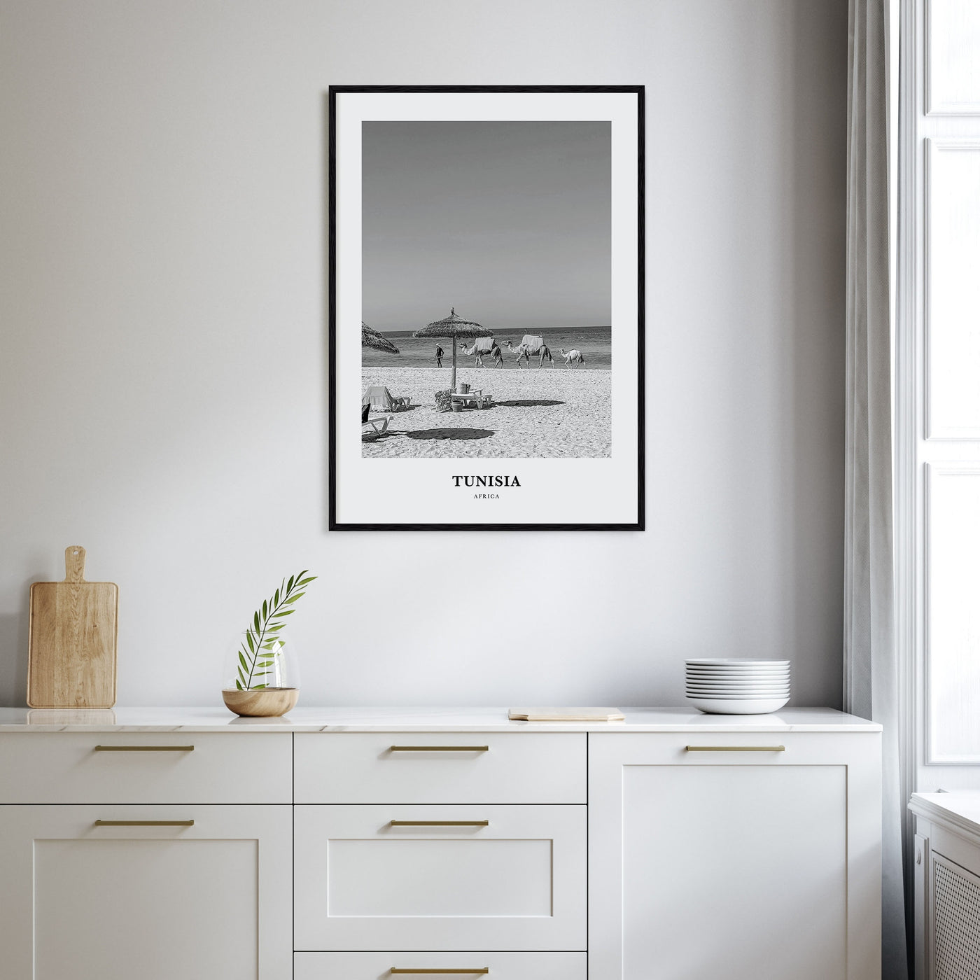 Tunisia Portrait B&W Poster