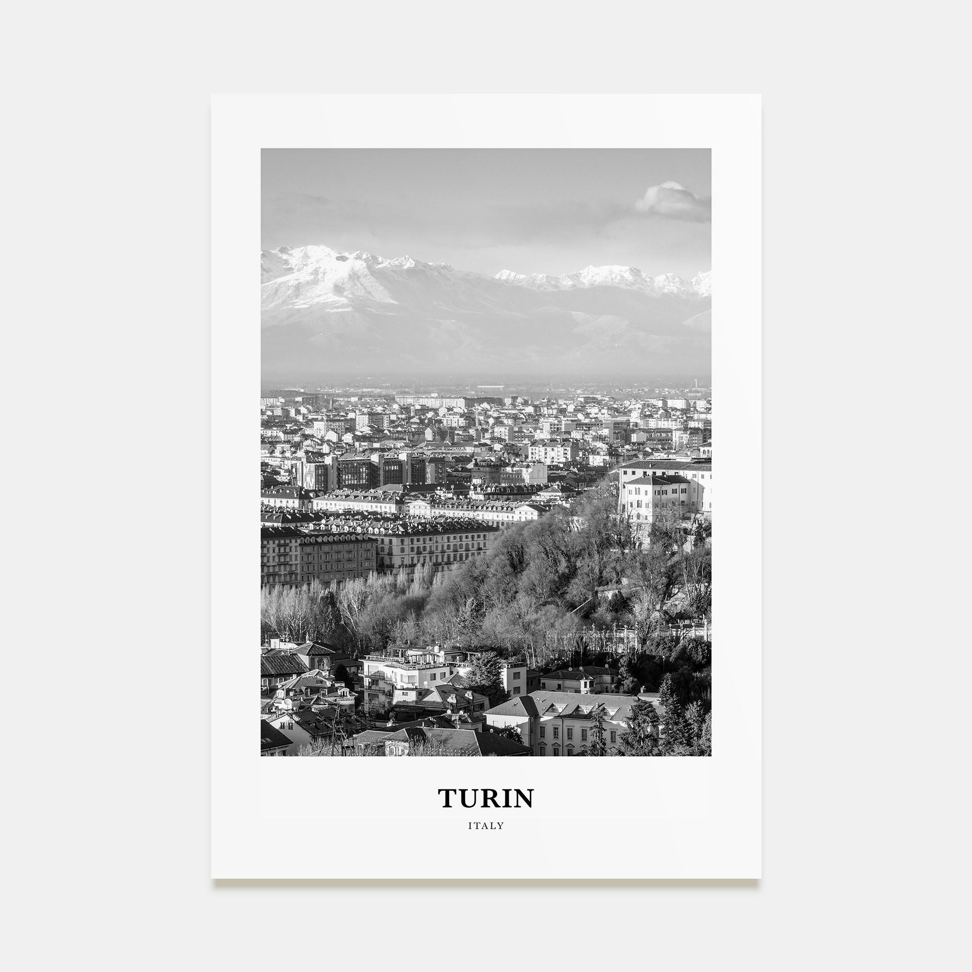 Turin Portrait B&W Poster